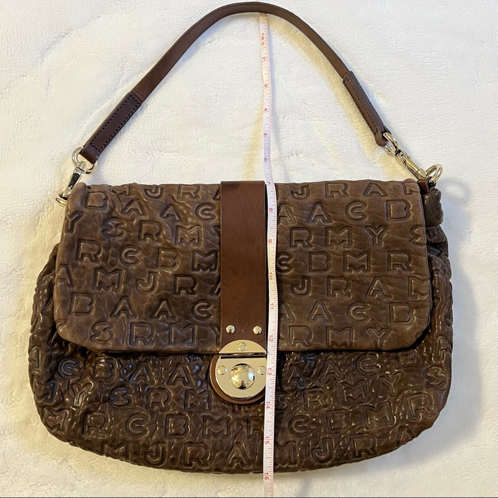 Marc Jacobs Brown Embossed Leather Shoulder Bag - Picture 15 of 16